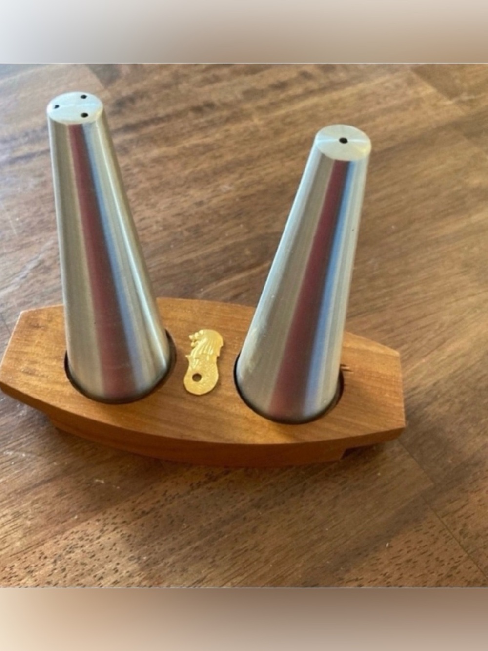 MCM Salt & Pepper Shakers with Wood Tray